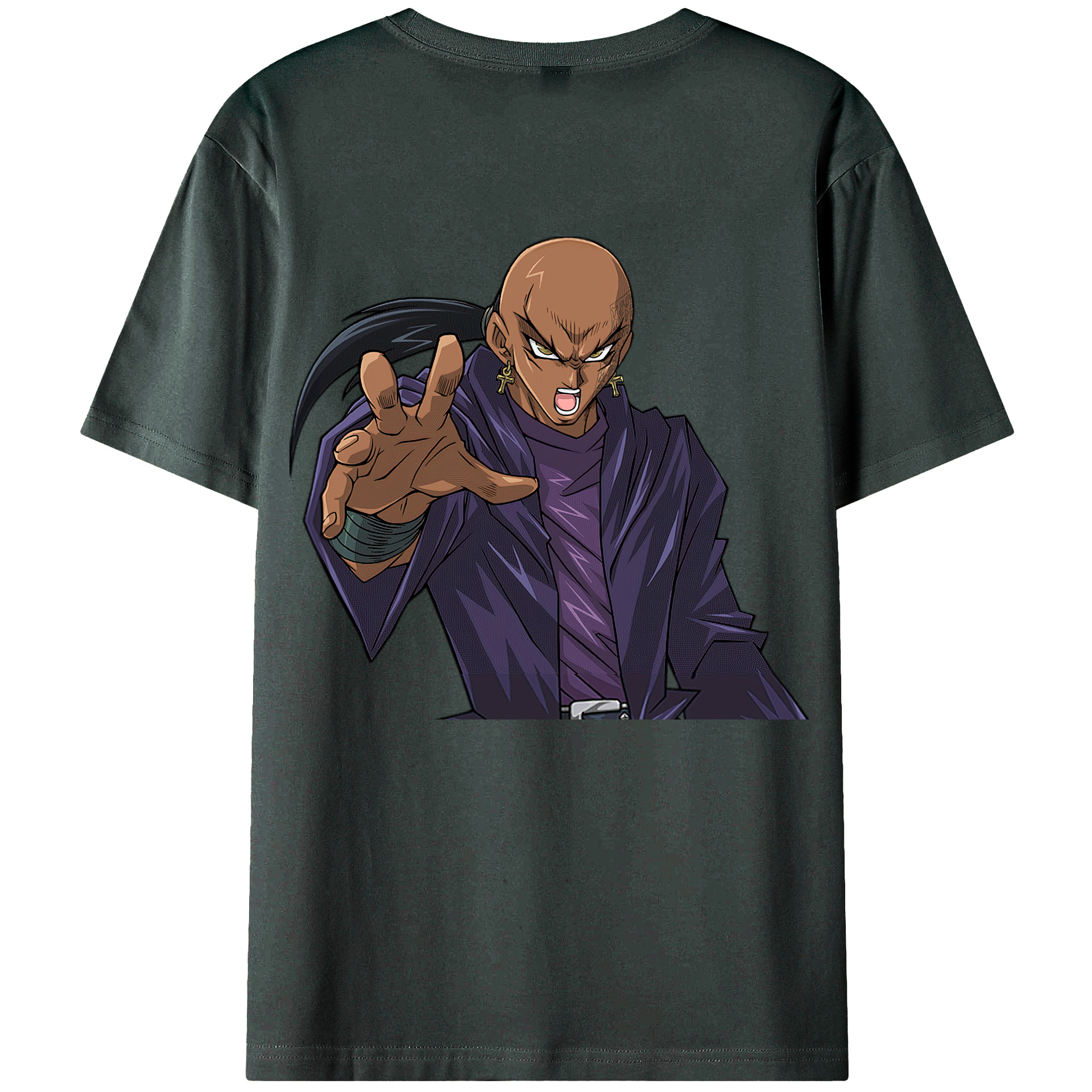（画像用） 遊☆戯☆王 Yu-Gi-Oh! 綿100％ メンズ半袖Tシャツ（バックプリント） 通気性